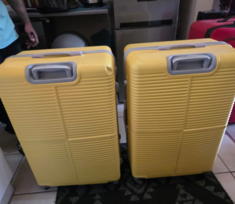 (M31) Set of 2 Yellow luggage bag