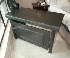 BLACK WOODEN OFFICE DESK - R400 (S KRUGERSDORP)